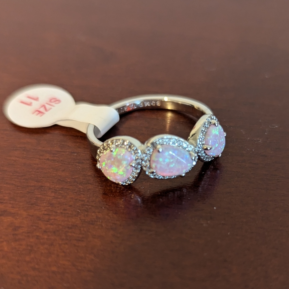 Sterling Silver Opal Ring - image 1